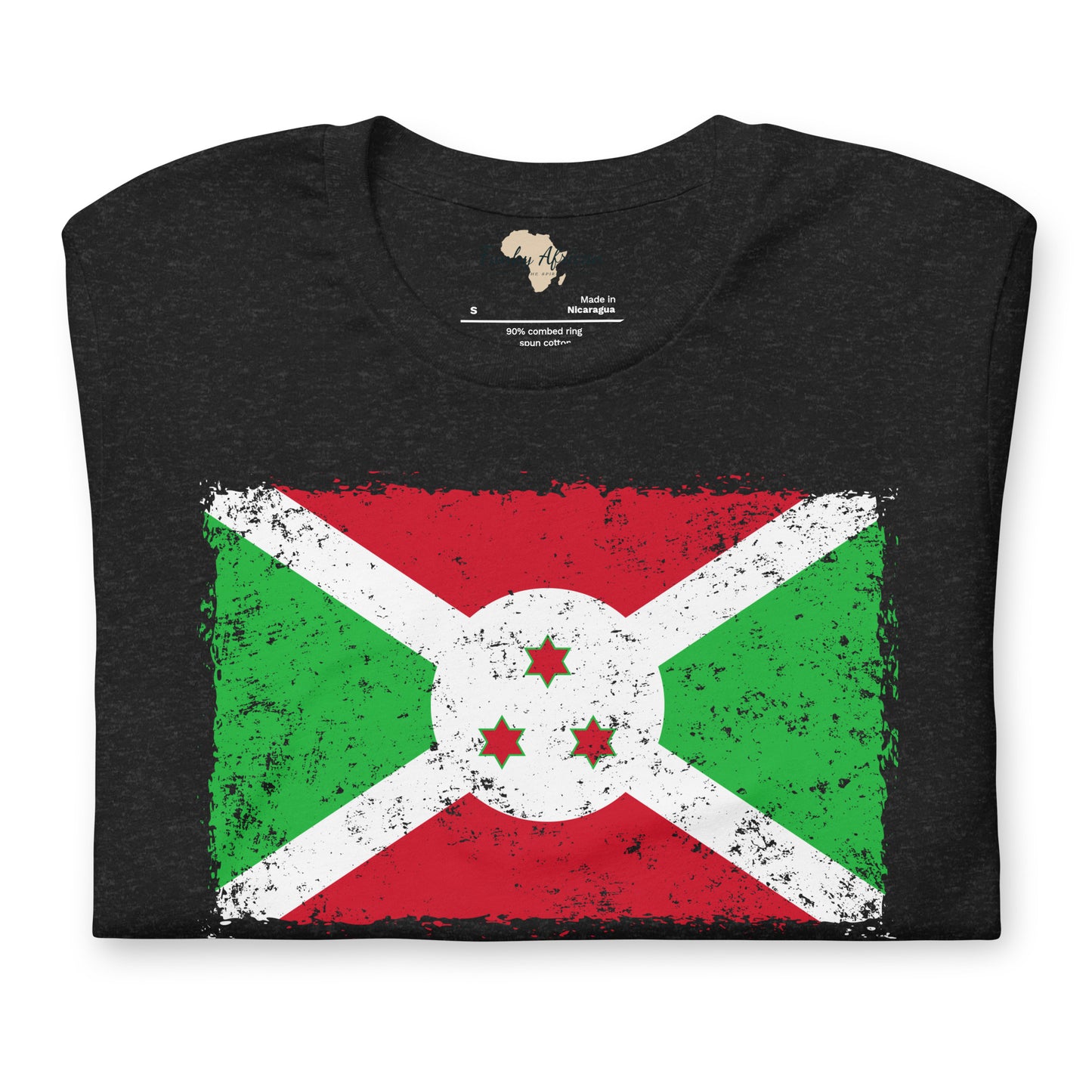 Burundi grunge unisex tee