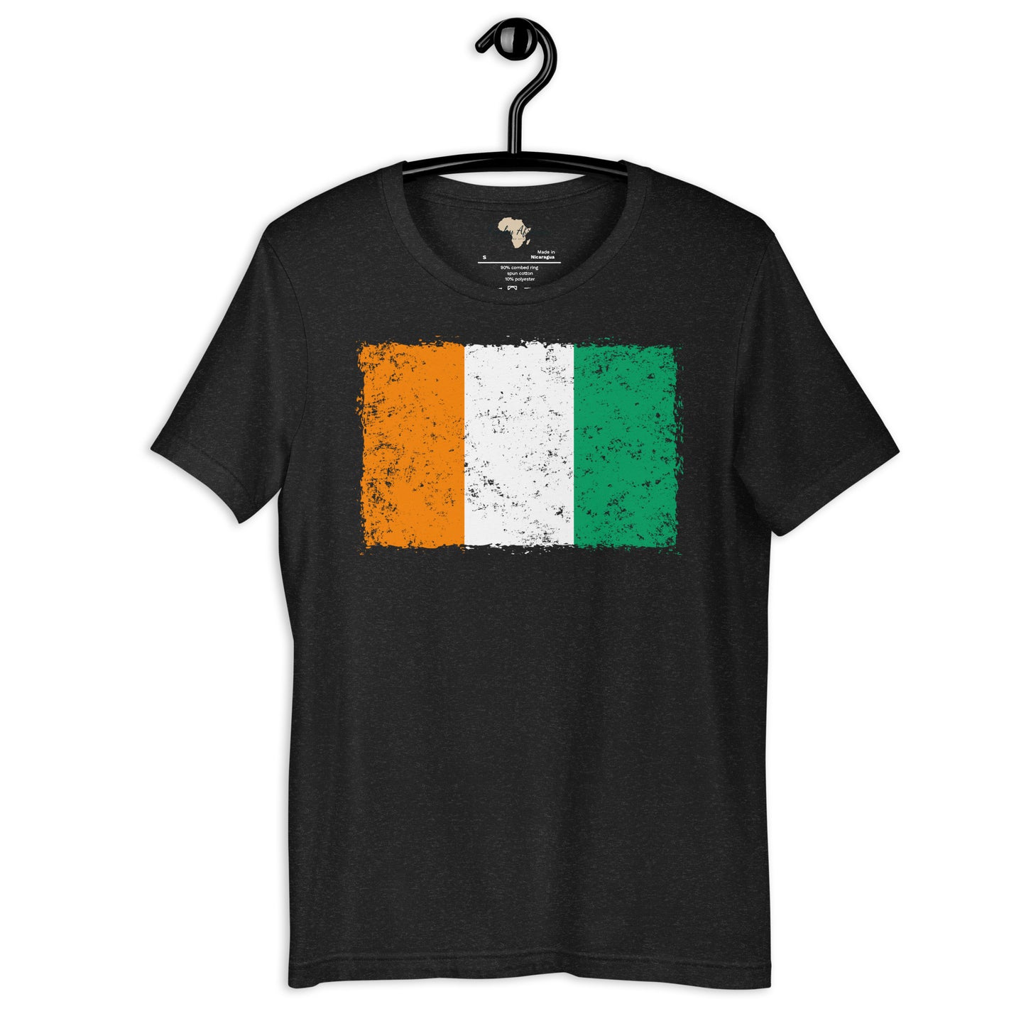 Côte d'Ivoire grunge unisex tee