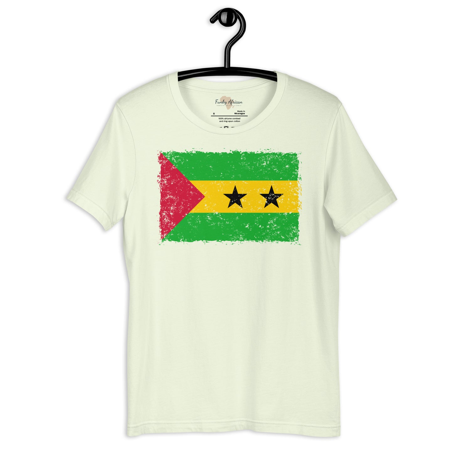São Tomé and Príncipe grunge unisex tee