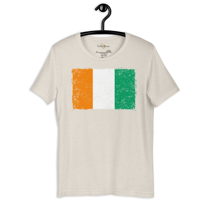 Côte d'Ivoire grunge unisex tee