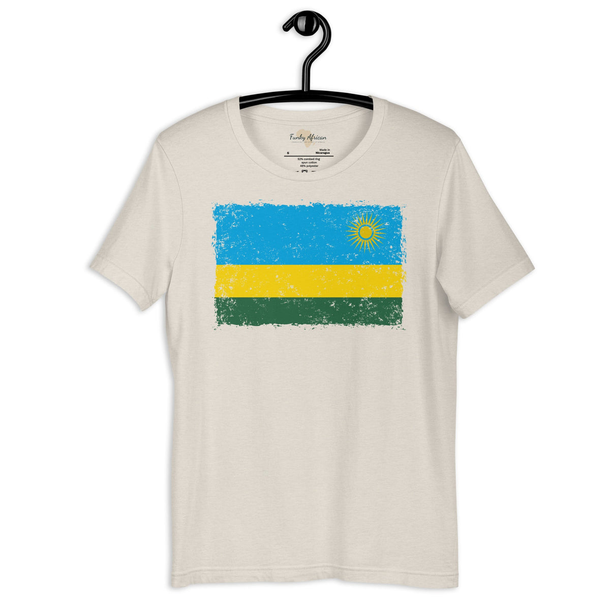 Rwanda grunge unisex tee Funky African