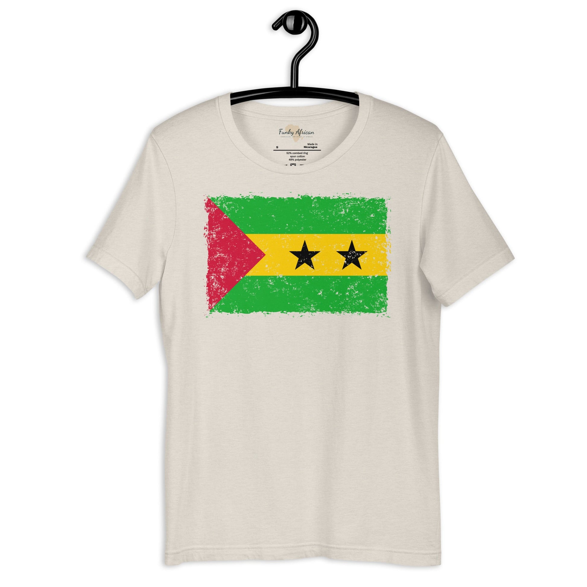 São Tomé and Príncipe grunge unisex tee Funky African