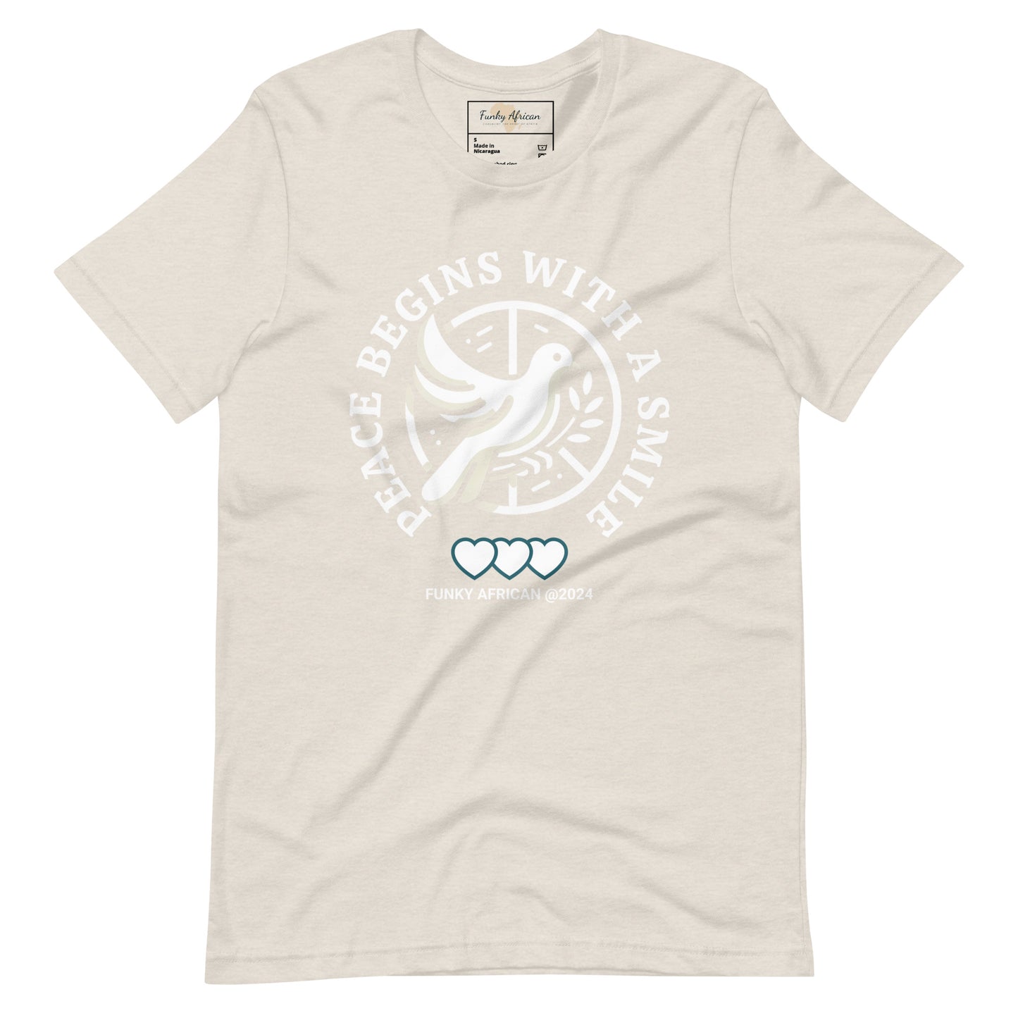 Peace begins with a smile unisex tee