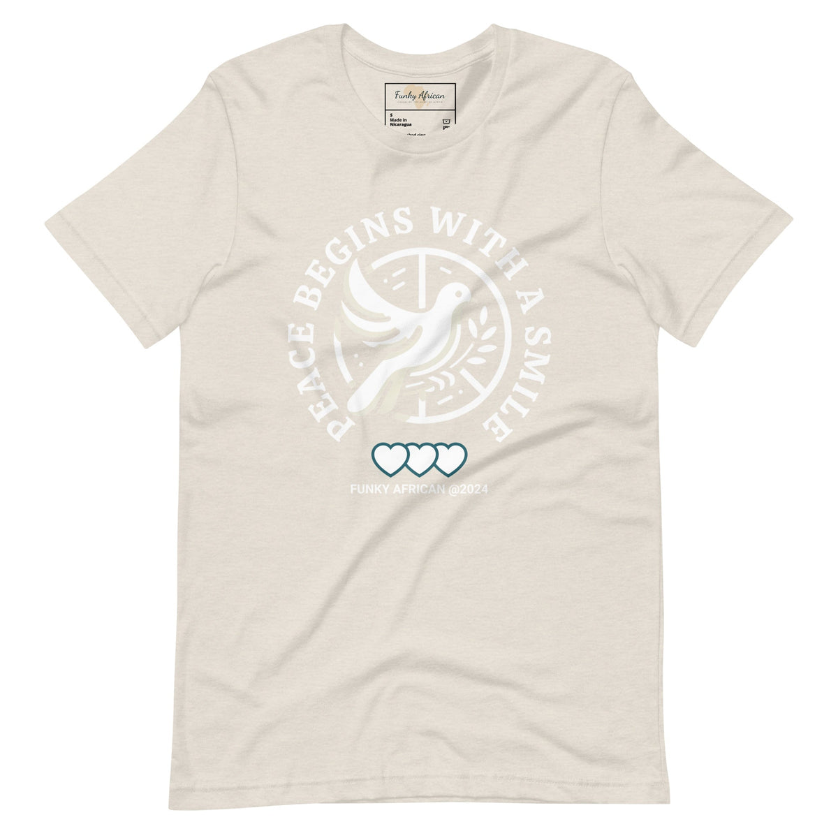 Peace begins with a smile unisex tee Funky African