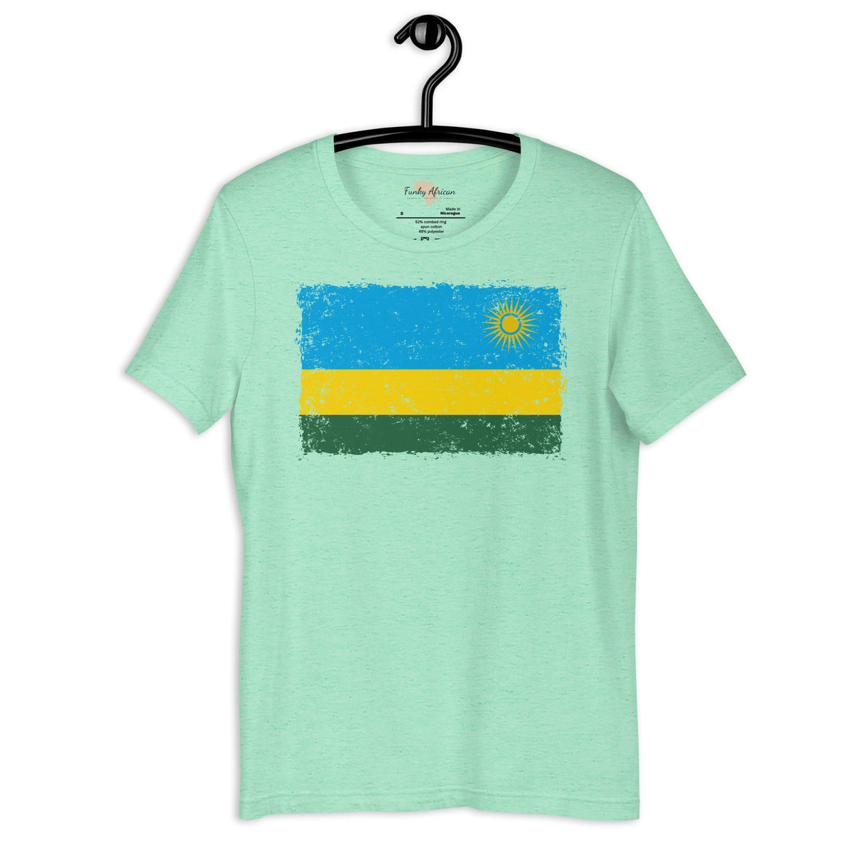 Rwanda grunge unisex tee Funky African