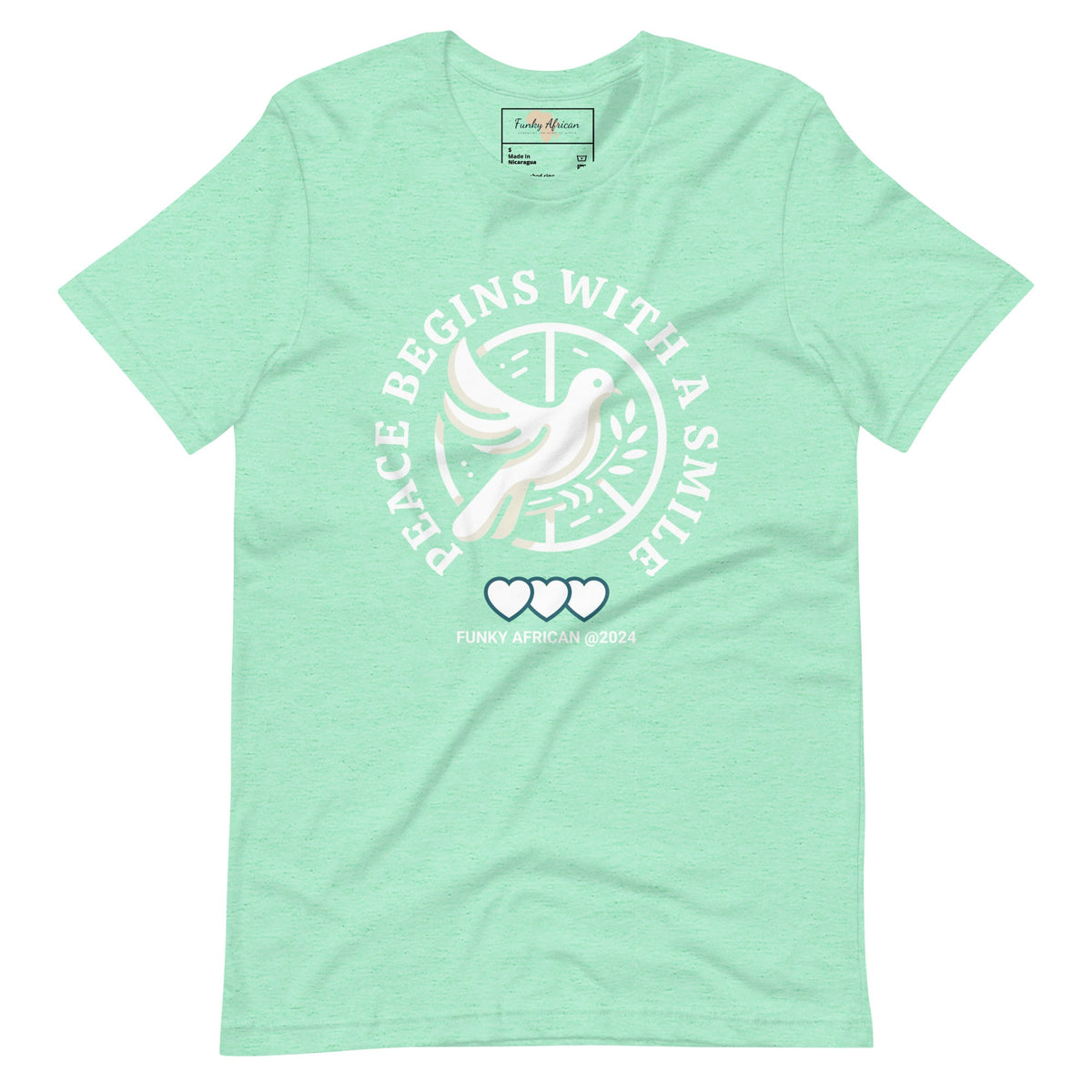 Peace begins with a smile unisex tee Funky African