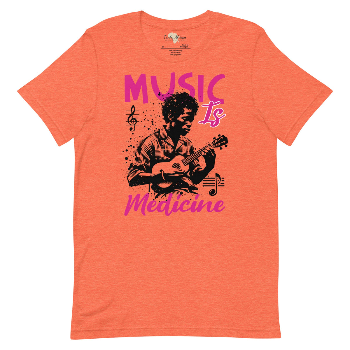 Music is medicine unisex t-shirt Funky African