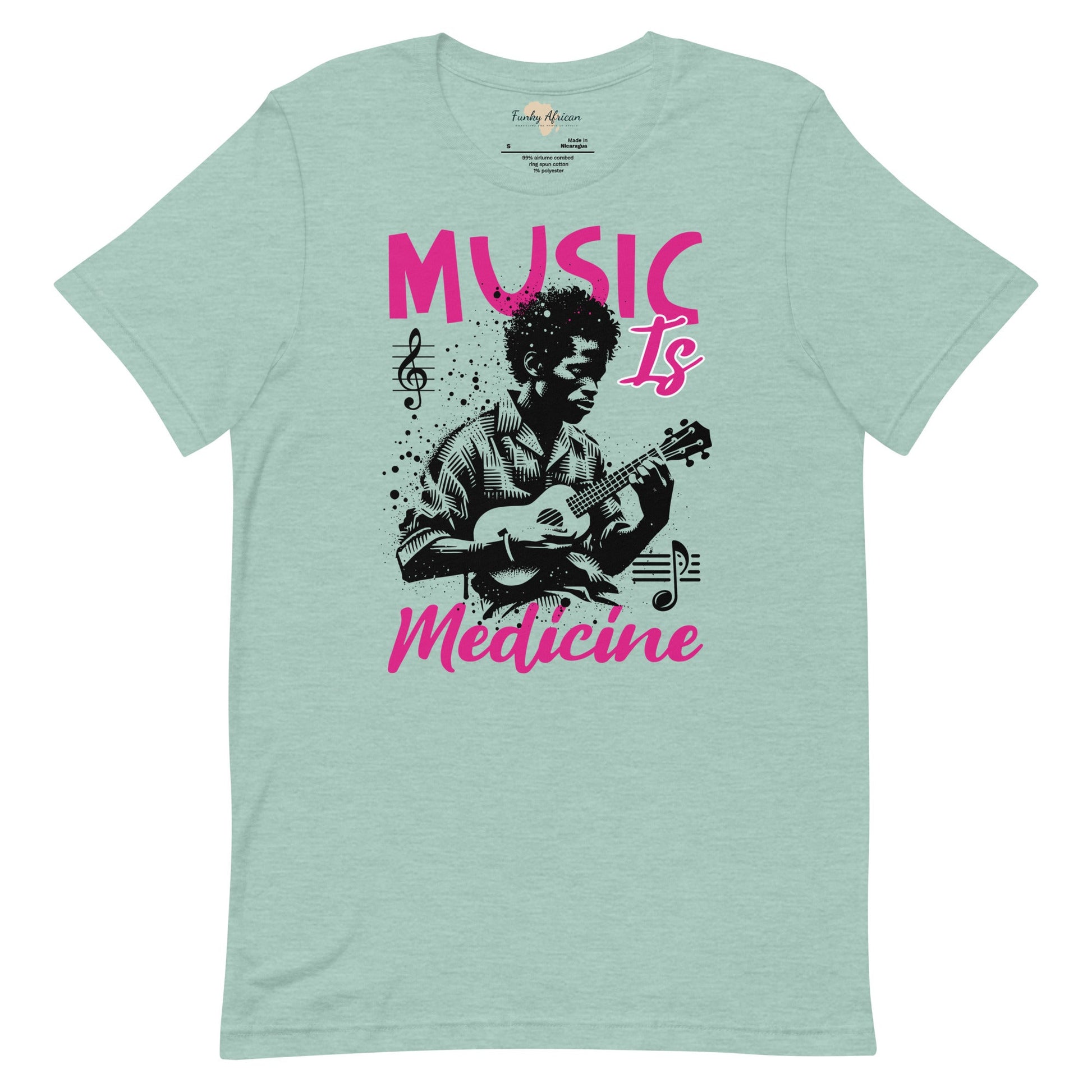 Music is medicine unisex t-shirt Funky African