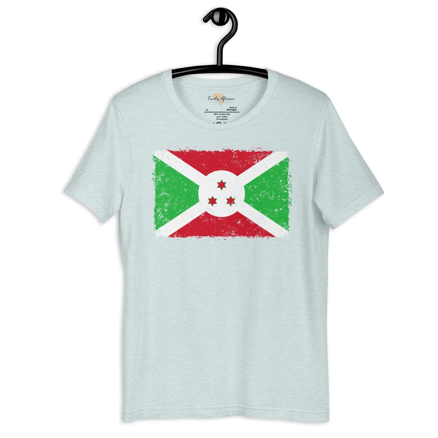 Burundi grunge unisex tee