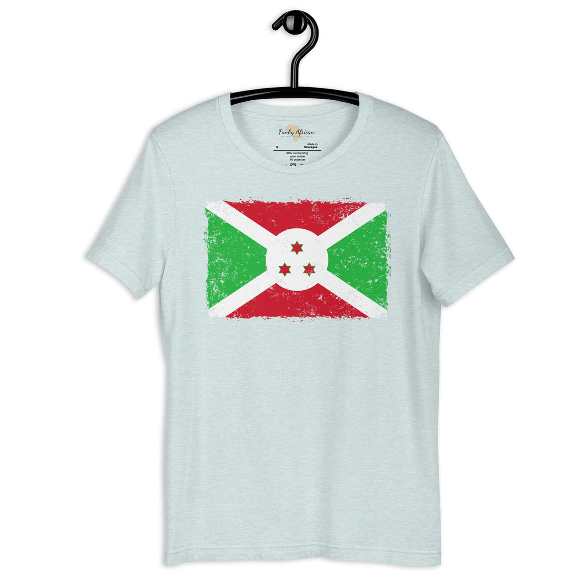 Burundi grunge unisex tee Funky African