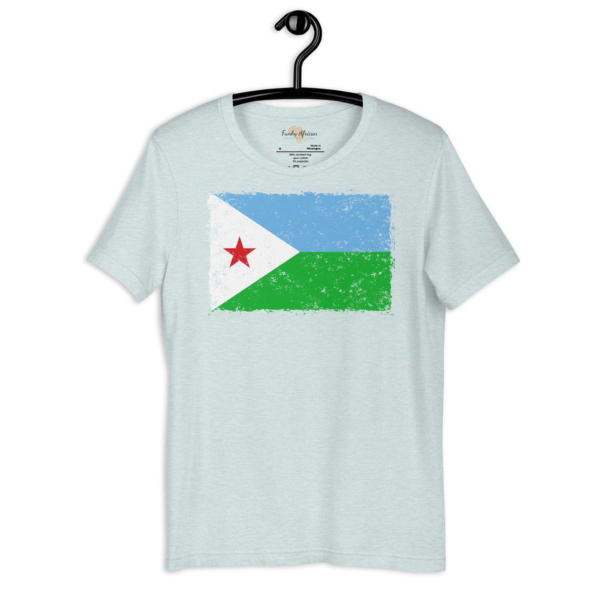 Djibouti grunge unisex tee Funky African