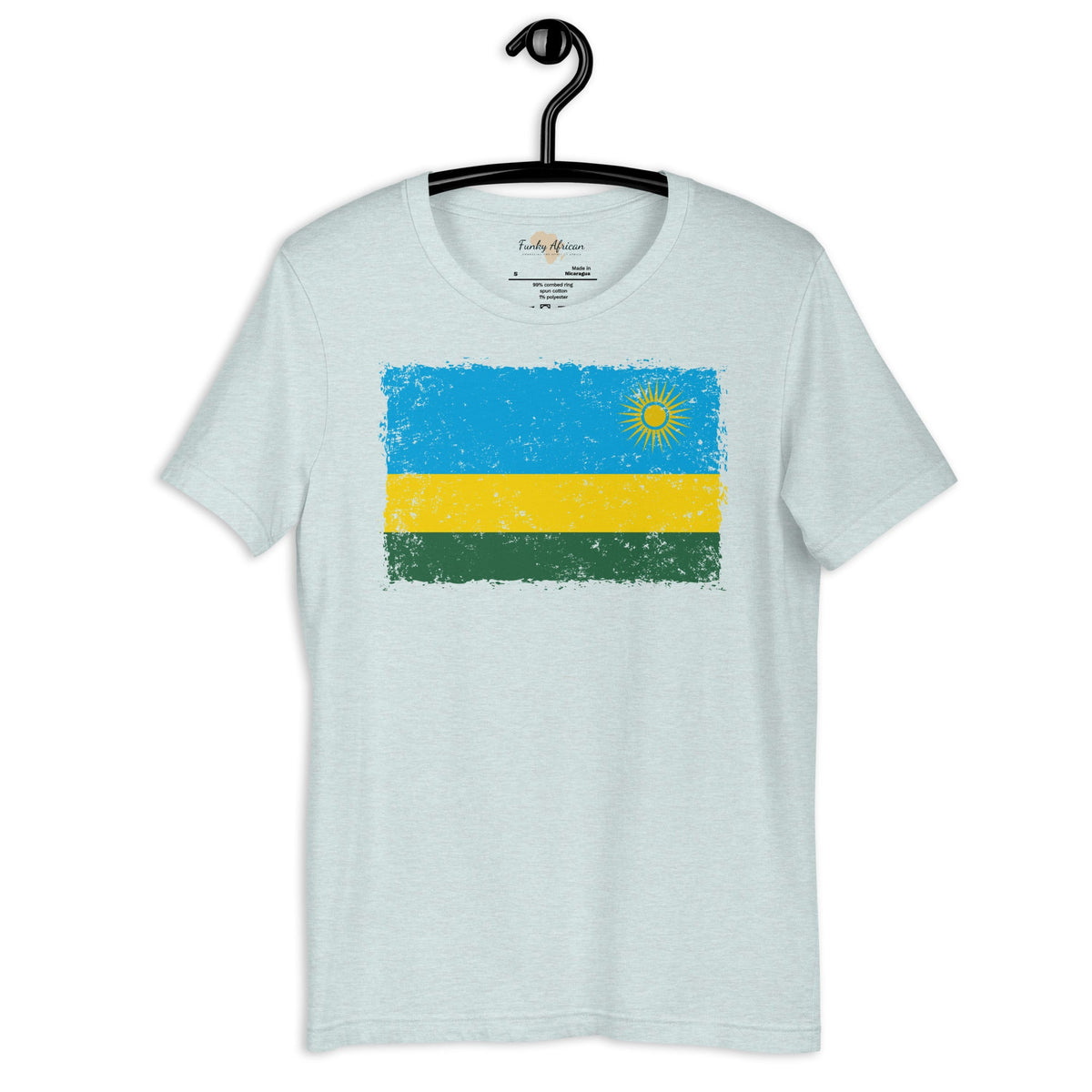 Rwanda grunge unisex tee Funky African