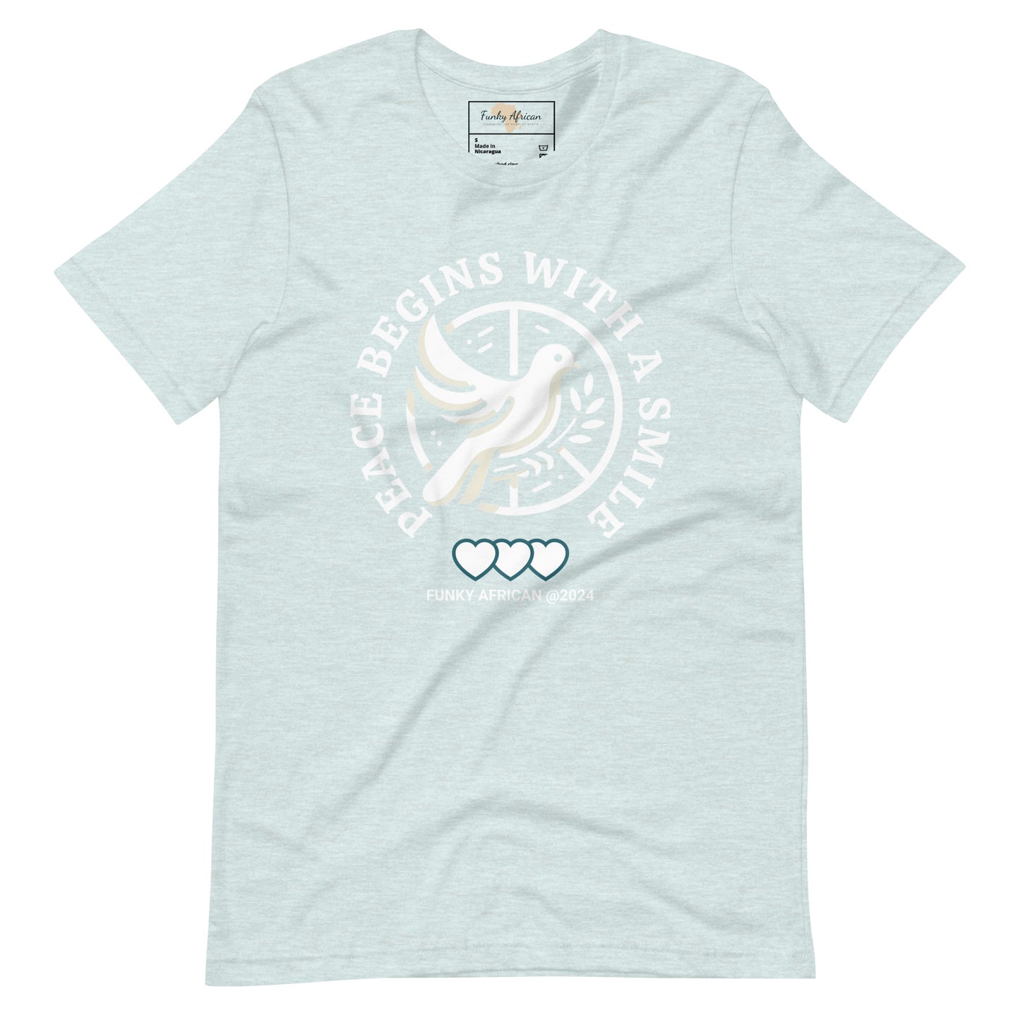 Peace begins with a smile unisex tee