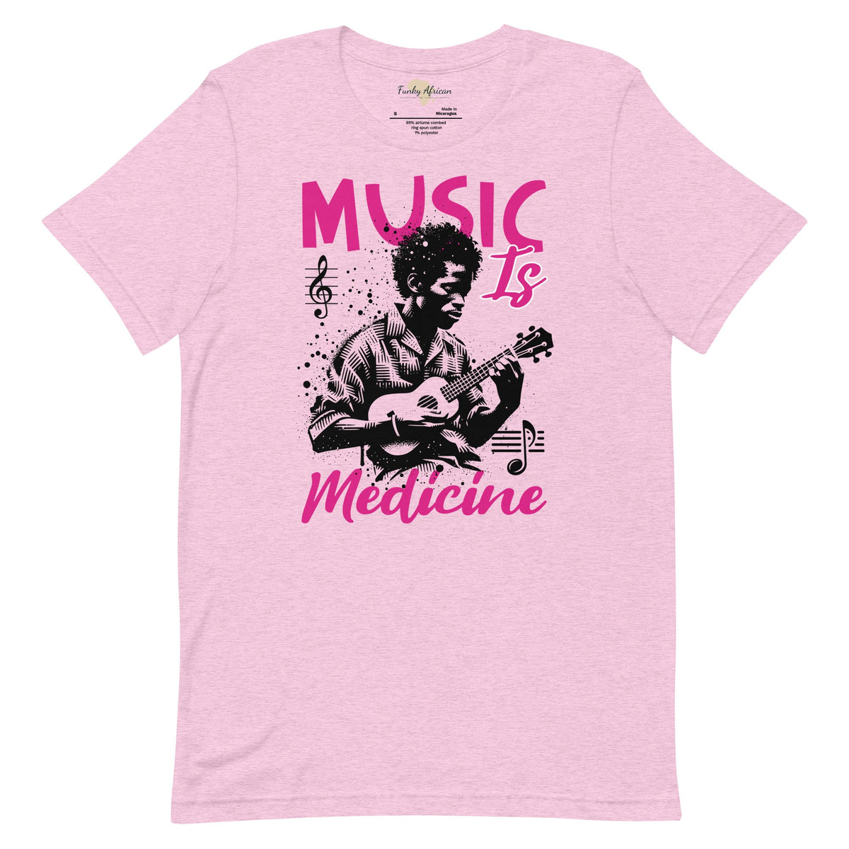 Music is medicine unisex t-shirt Funky African