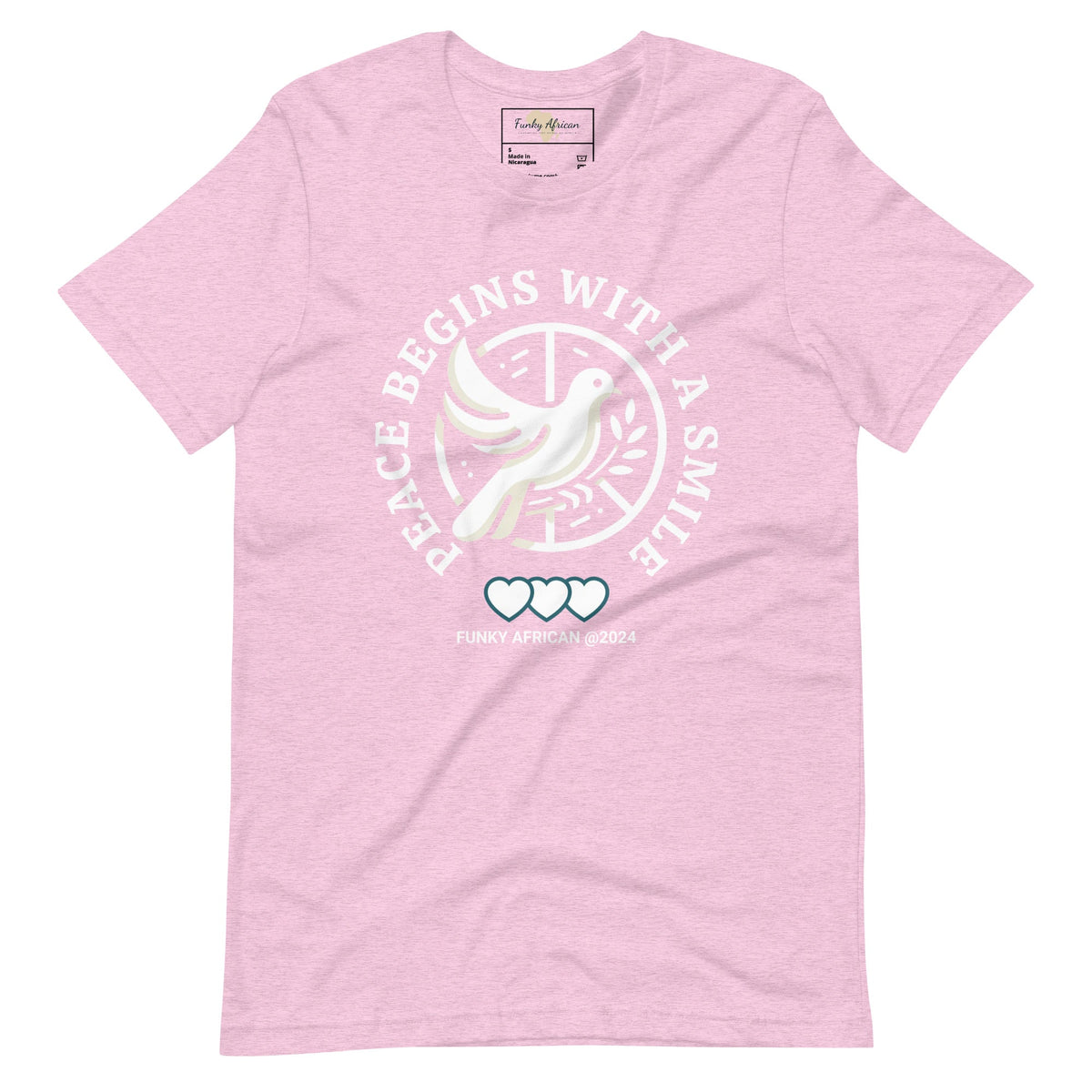 Peace begins with a smile unisex tee Funky African