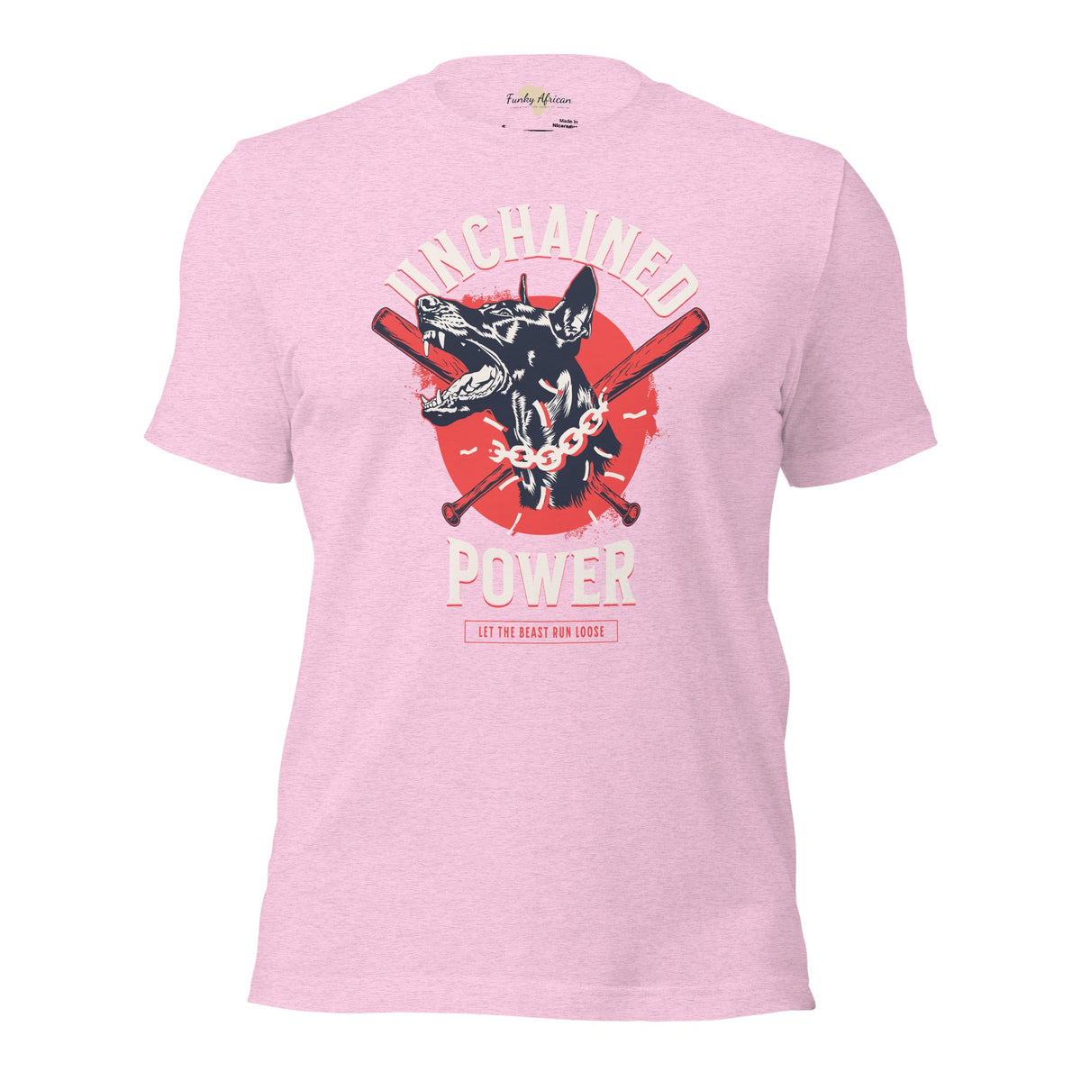 Unchained Power Unisex t-shirt Funky African