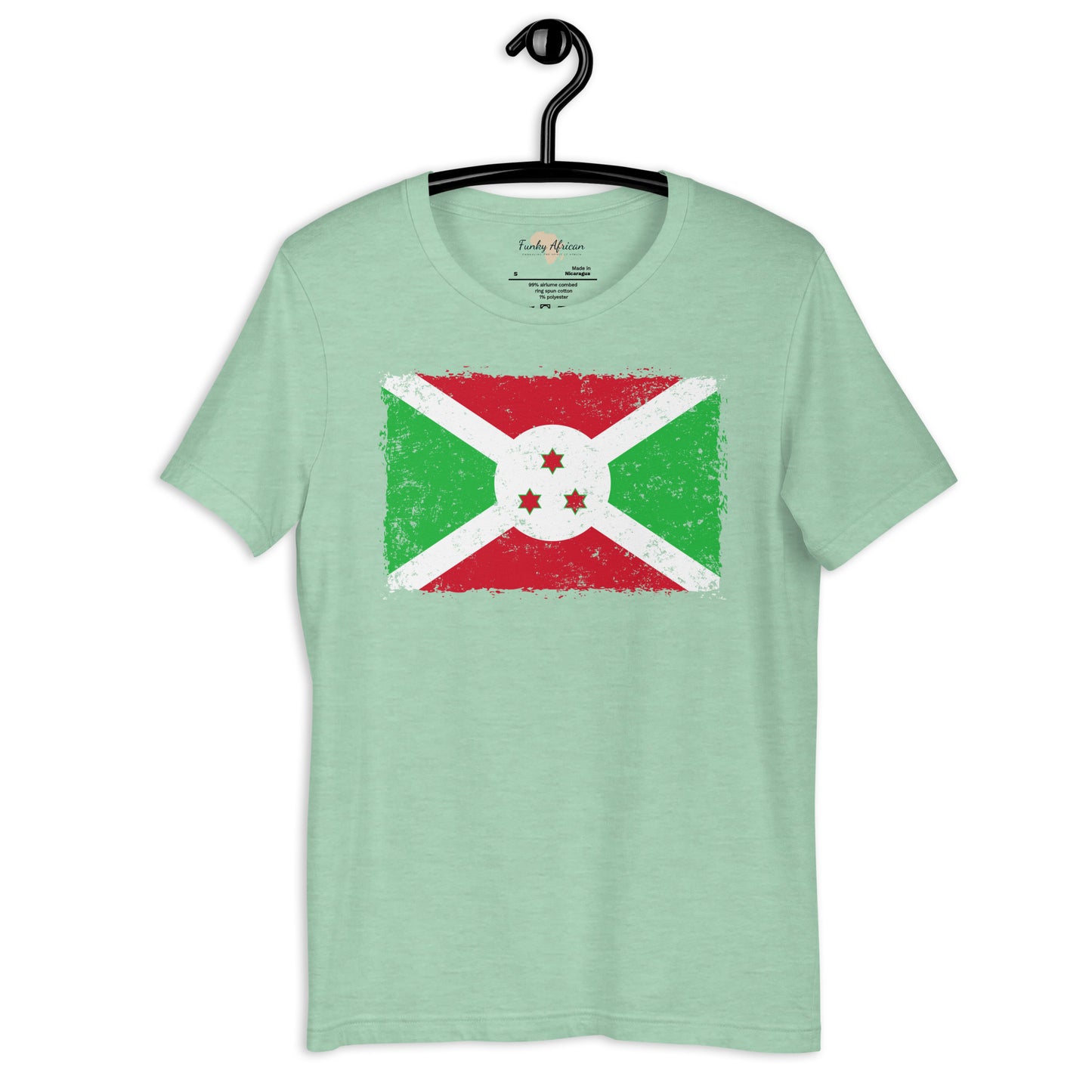 Burundi grunge unisex tee