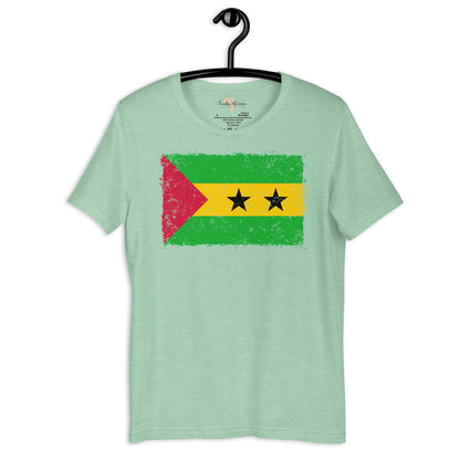 São Tomé and Príncipe grunge unisex tee