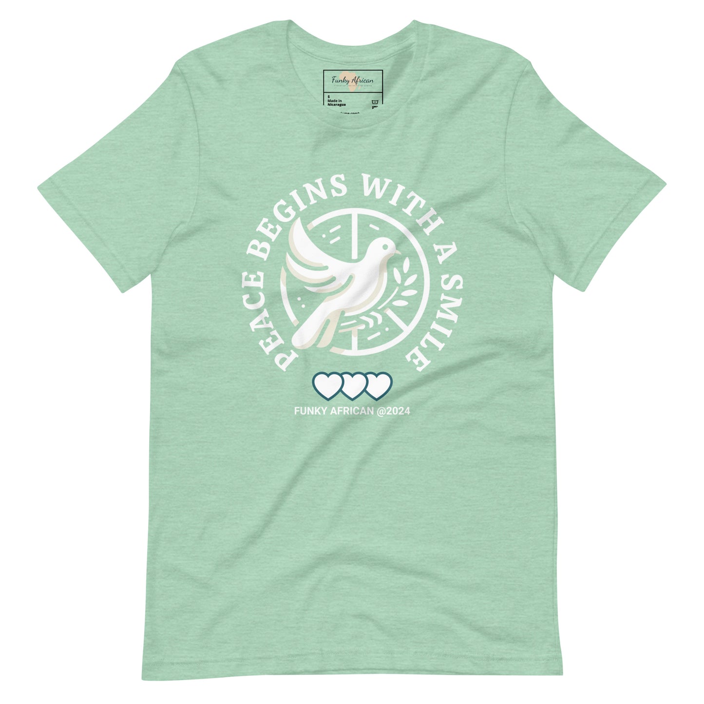 Peace begins with a smile unisex tee