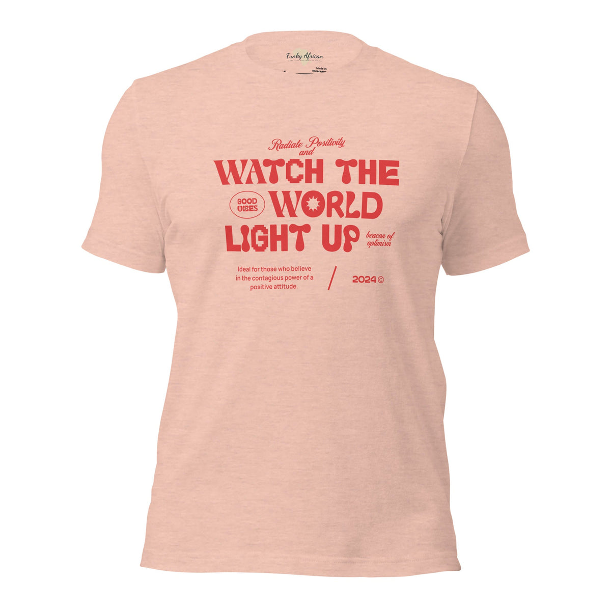 Watch the World Light Up Unisex t-shirt Funky African