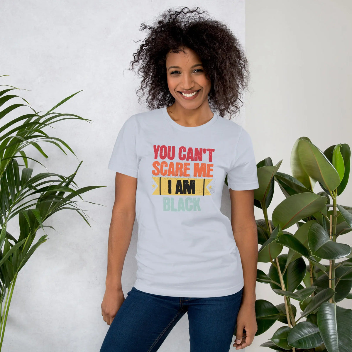 You can't scare me unisex tee Funky African