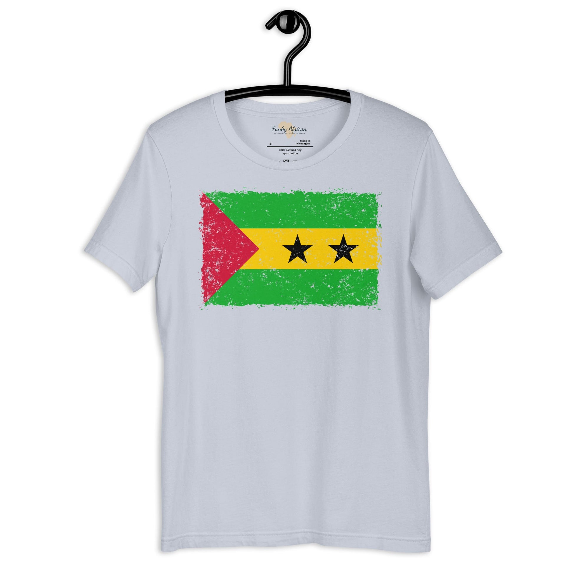 São Tomé and Príncipe grunge unisex tee Funky African