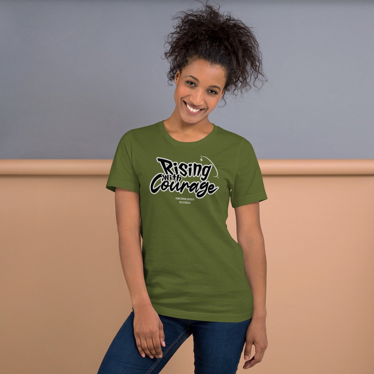 Rising with courage unisex t-shirt