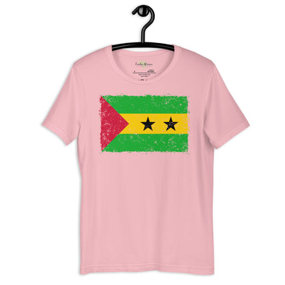 São Tomé and Príncipe grunge unisex tee