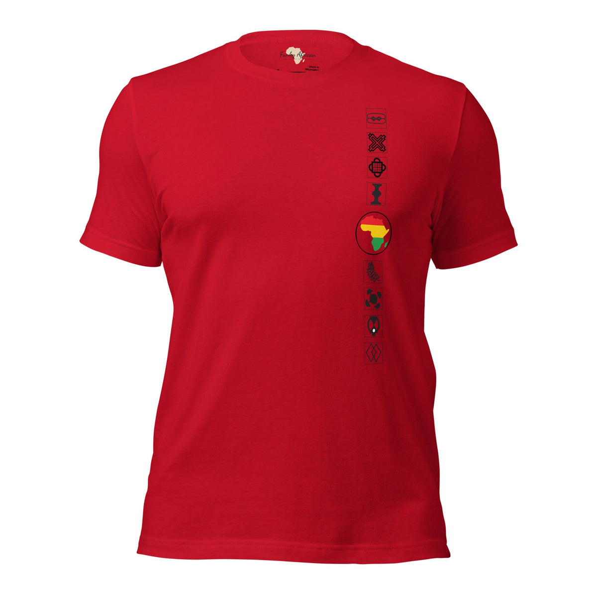Adinkra Sided Unisex t-shirt Funky African
