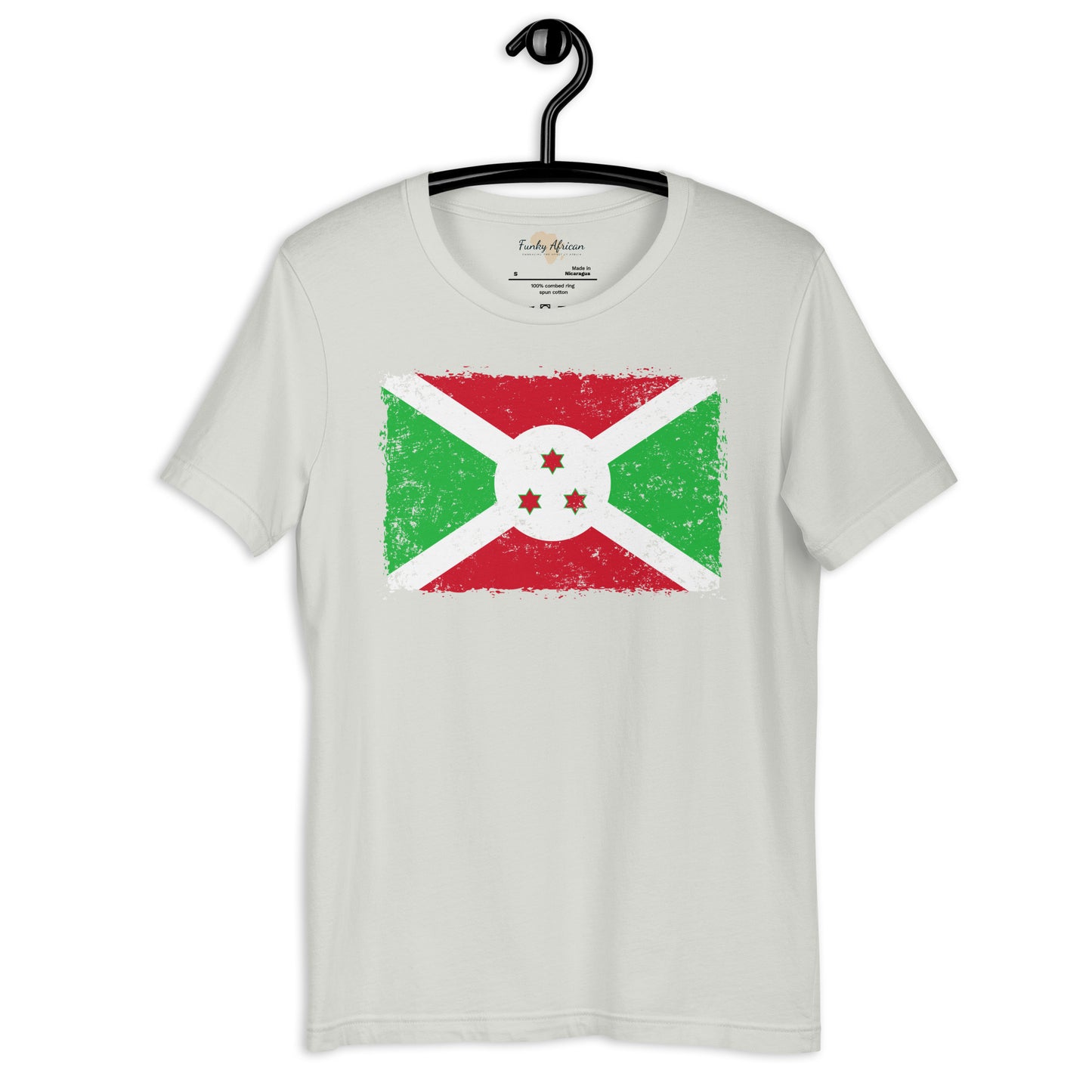 Burundi grunge unisex tee