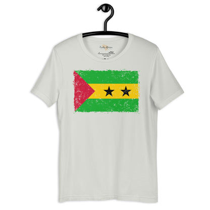 São Tomé and Príncipe grunge unisex tee