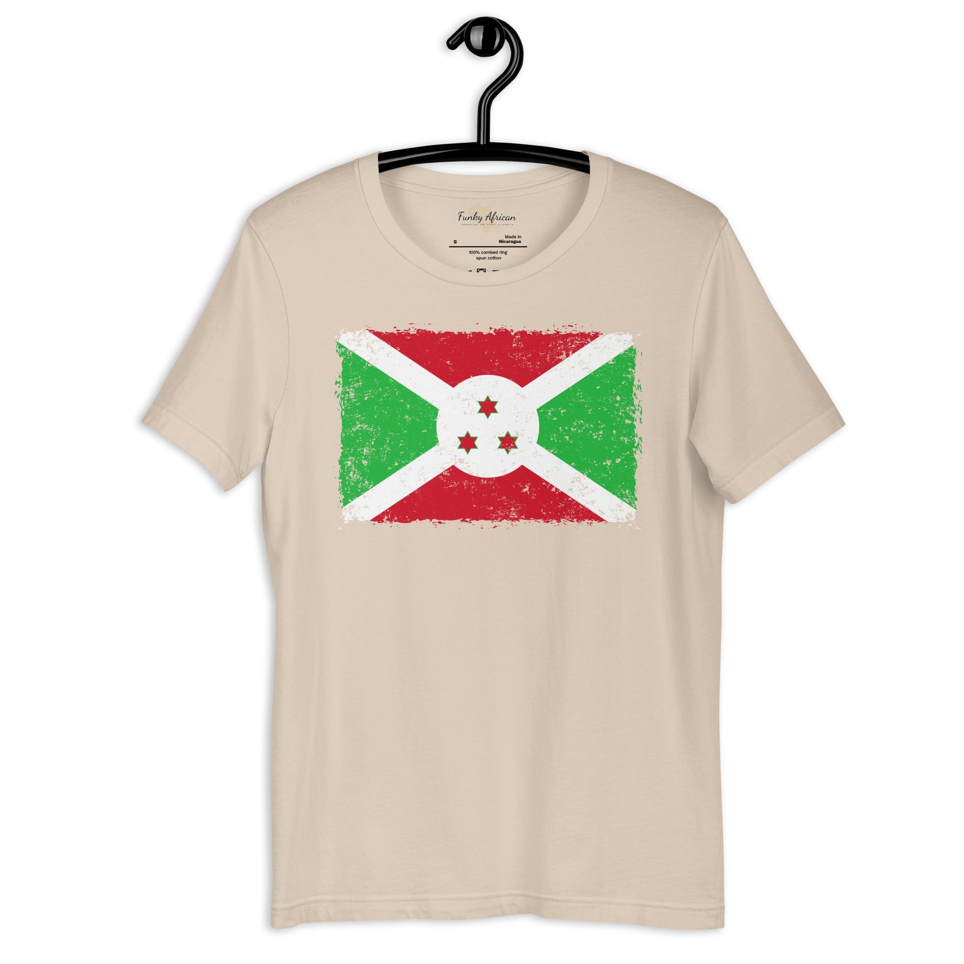 Burundi grunge unisex tee Funky African