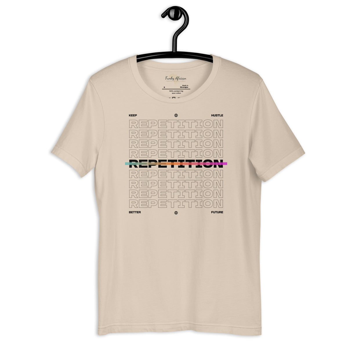 Repetition unisex tee Funky African