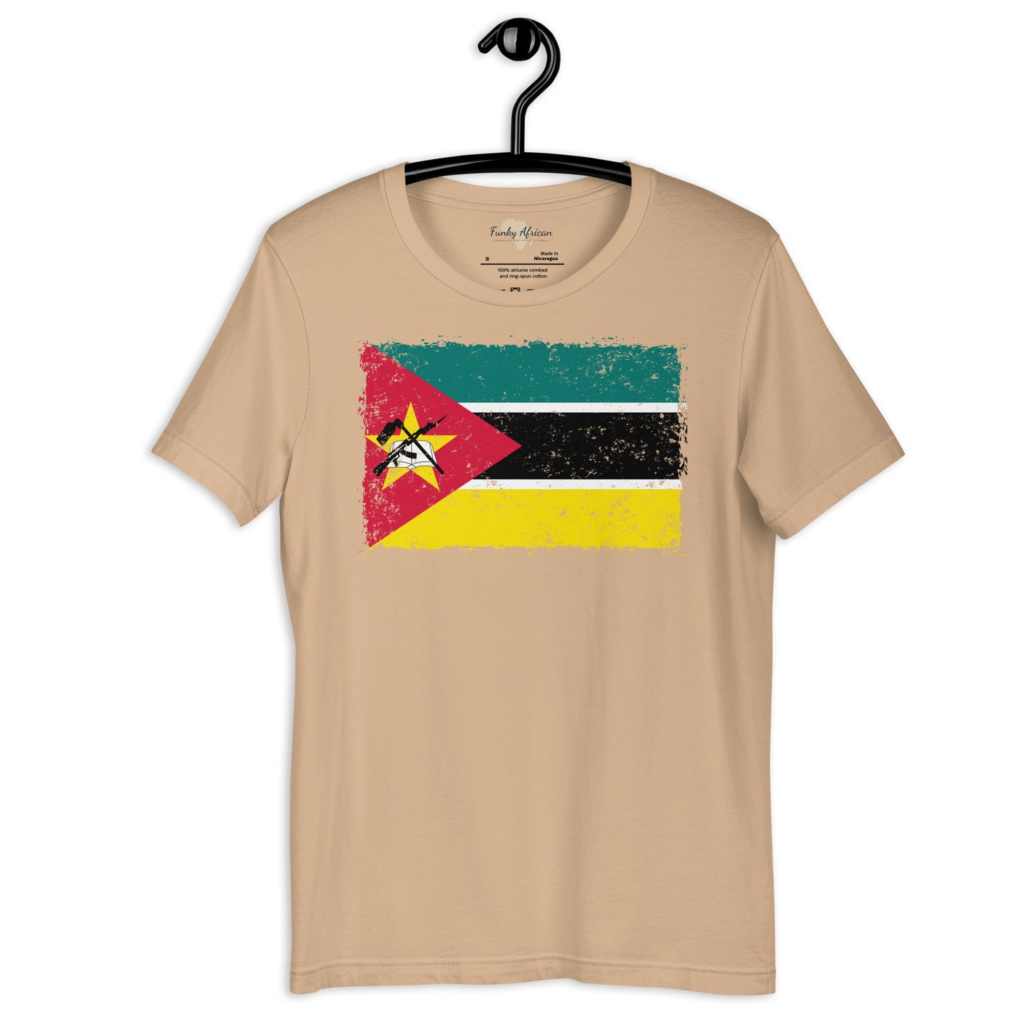 Mozambique grunge unisex tee