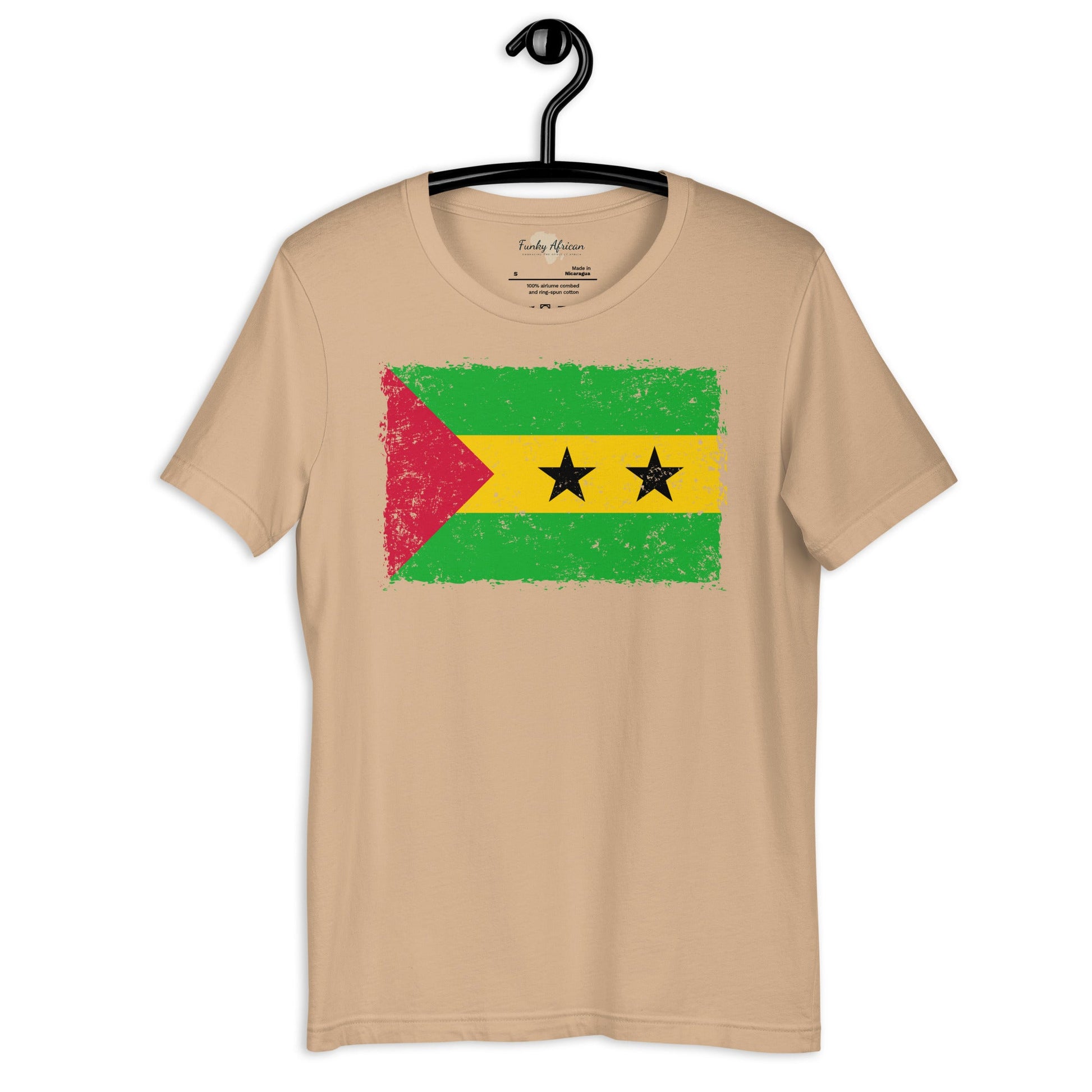 São Tomé and Príncipe grunge unisex tee Funky African