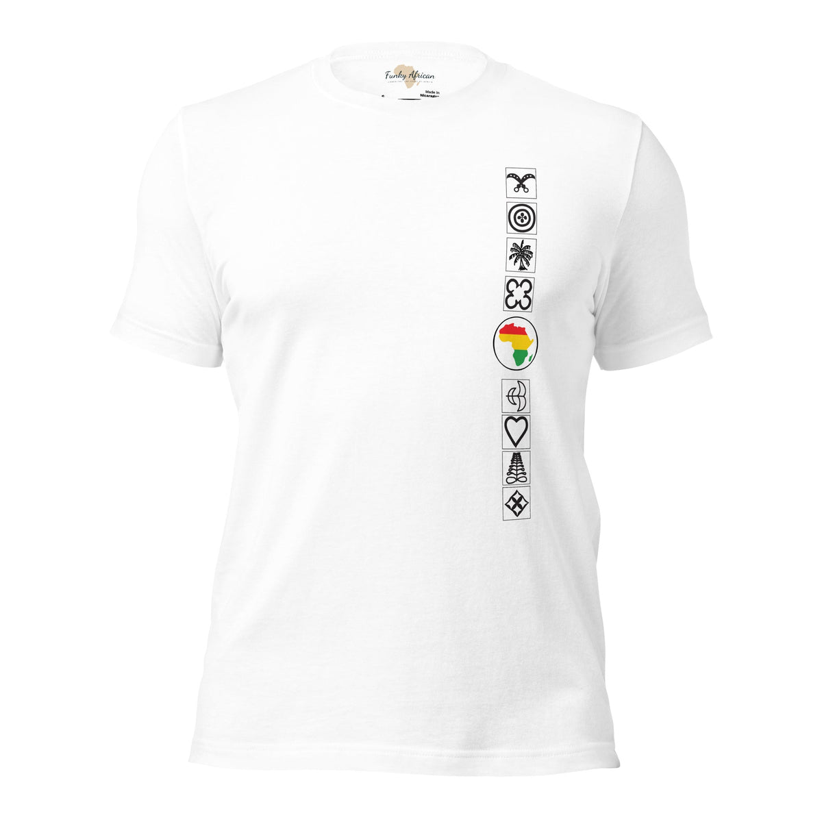 Adinkra Side Unisex t-shirt Funky African