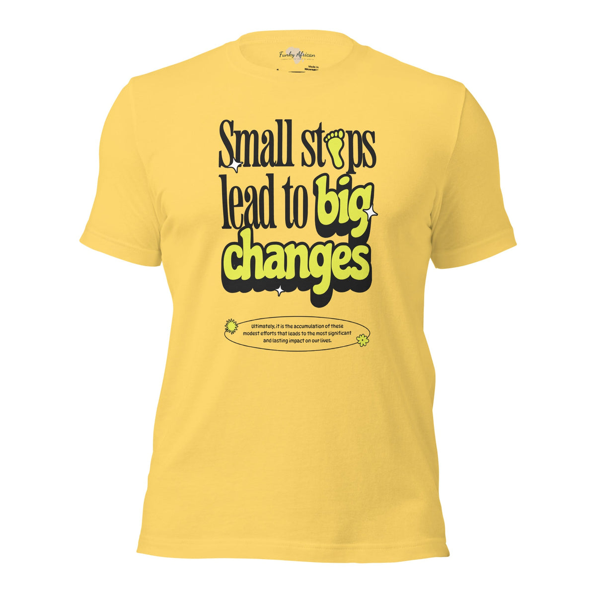 Small steps unisex tee Funky African