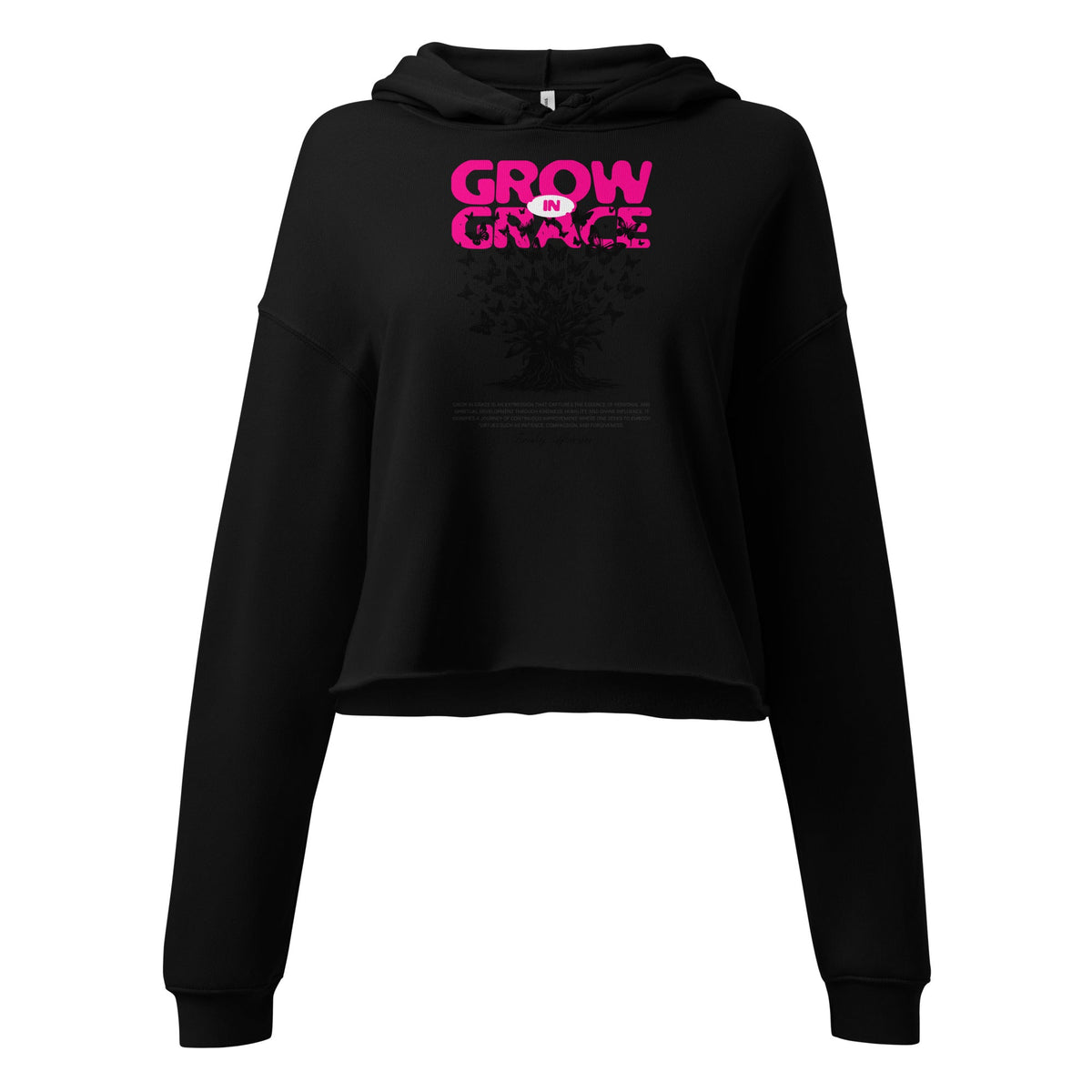 Grow in Grace Crop Hoodie Funky African
