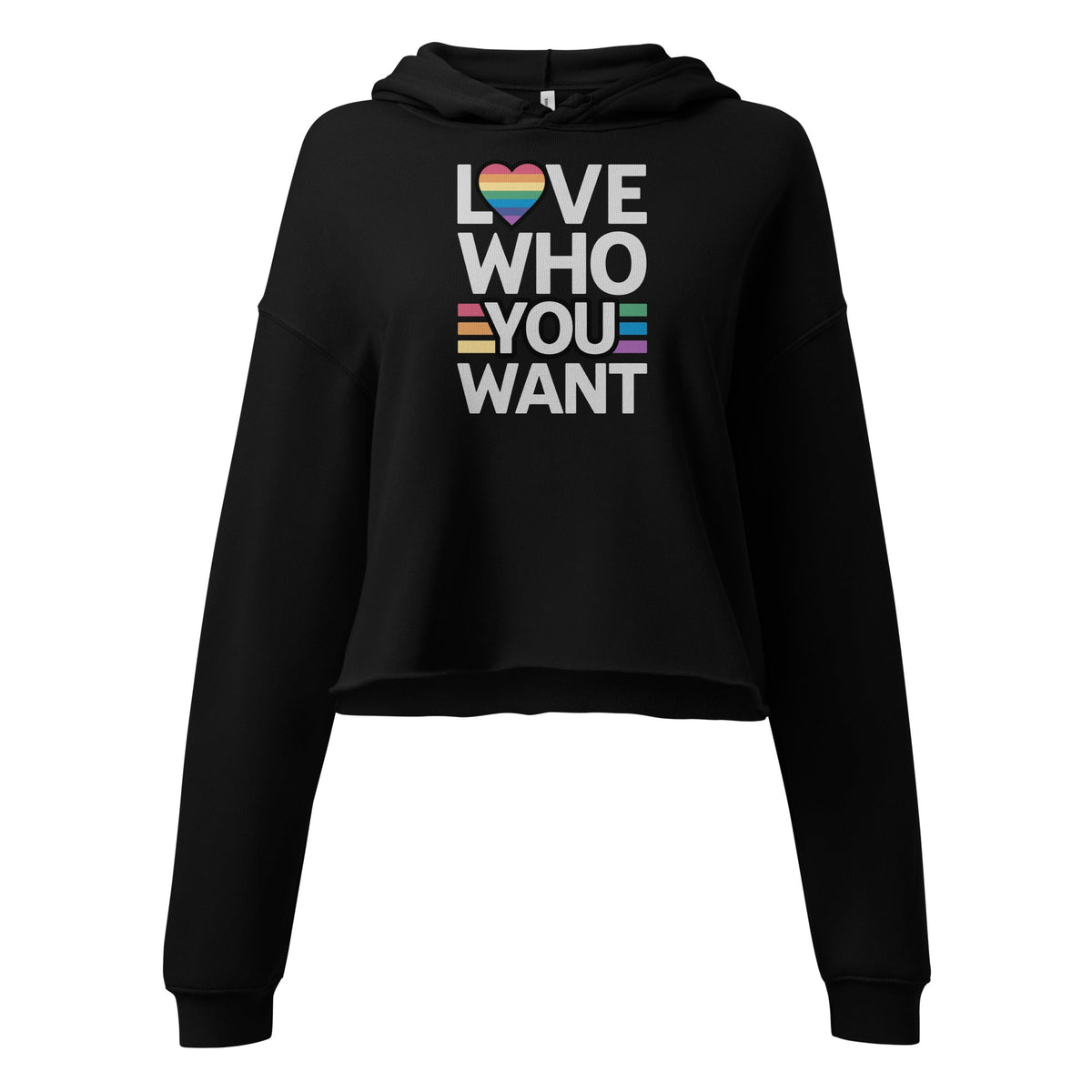 Love who you want Crop Hoodie Funky African