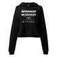Introvert Crop Hoodie Funky African