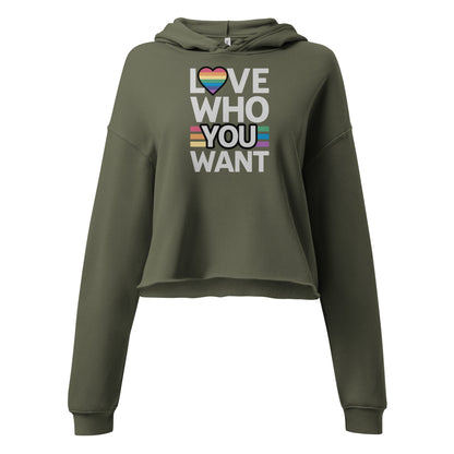 Love who you want Crop Hoodie Funky African