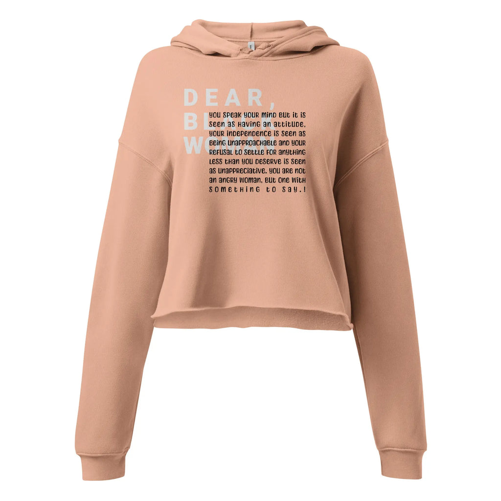 Dear black woman crop hoodie - you speak you mind Funky African