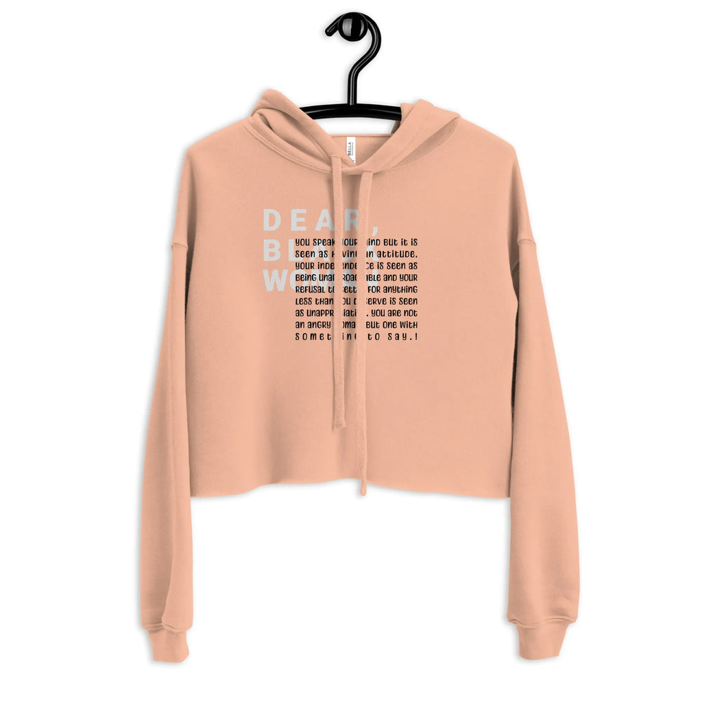 Dear black woman crop hoodie - you speak you mind Funky African