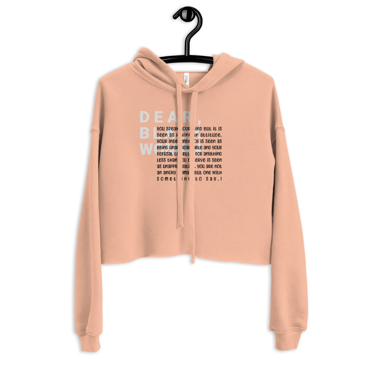 Dear black woman crop hoodie - you speak you mind Funky African