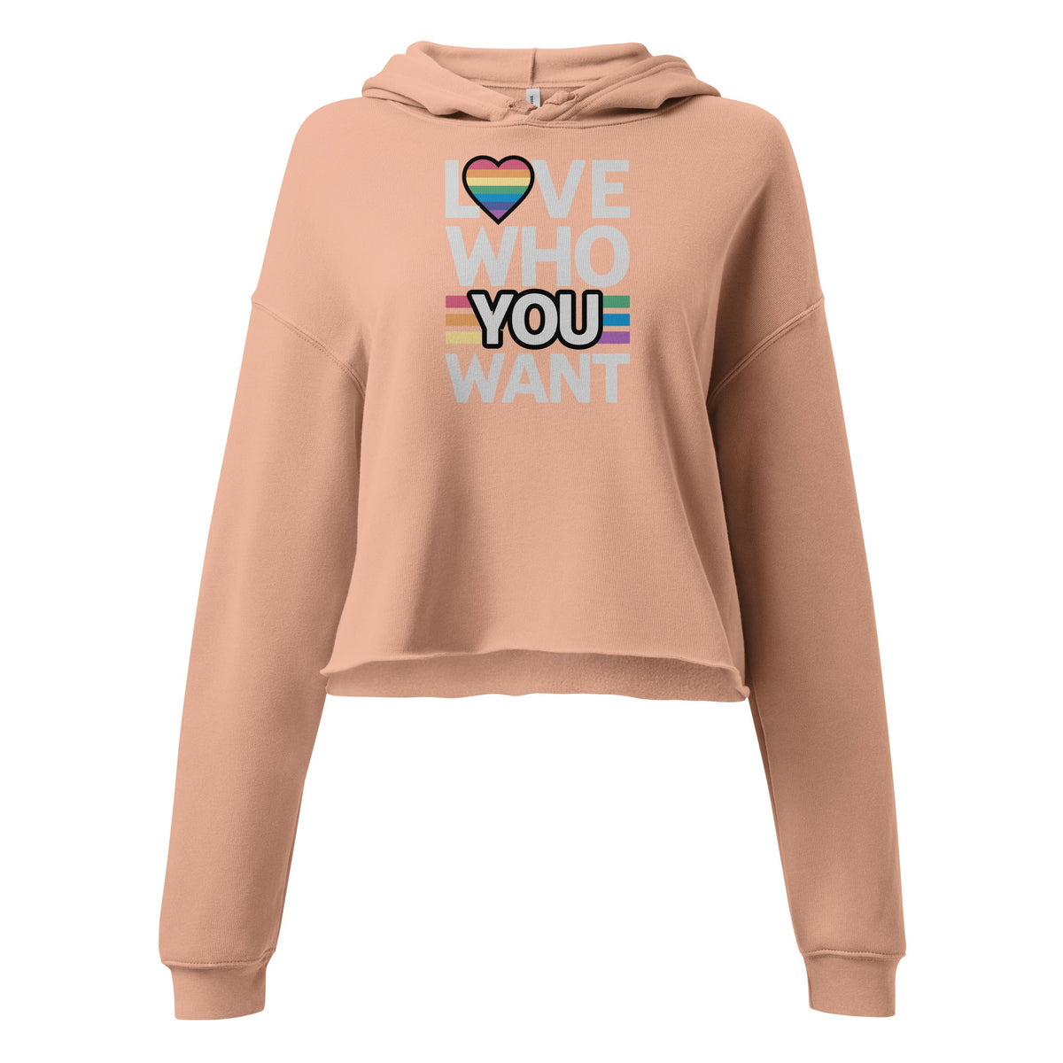 Love who you want Crop Hoodie Funky African