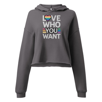 Love who you want Crop Hoodie Funky African