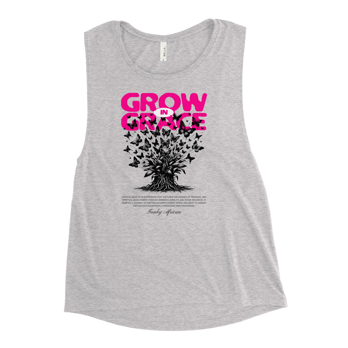 Grow in Grace Ladies’ Muscle Tank Funky African
