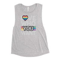 Love who you want Ladies’ Muscle Tank Funky African