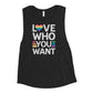 Love who you want Ladies’ Muscle Tank Funky African