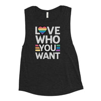 Love who you want Ladies’ Muscle Tank Funky African